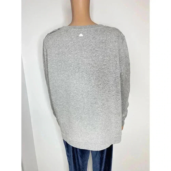 Barbour Poole Overlayer crewneck sweatshirt light gray size 10 NWT - Picture 5 of 9